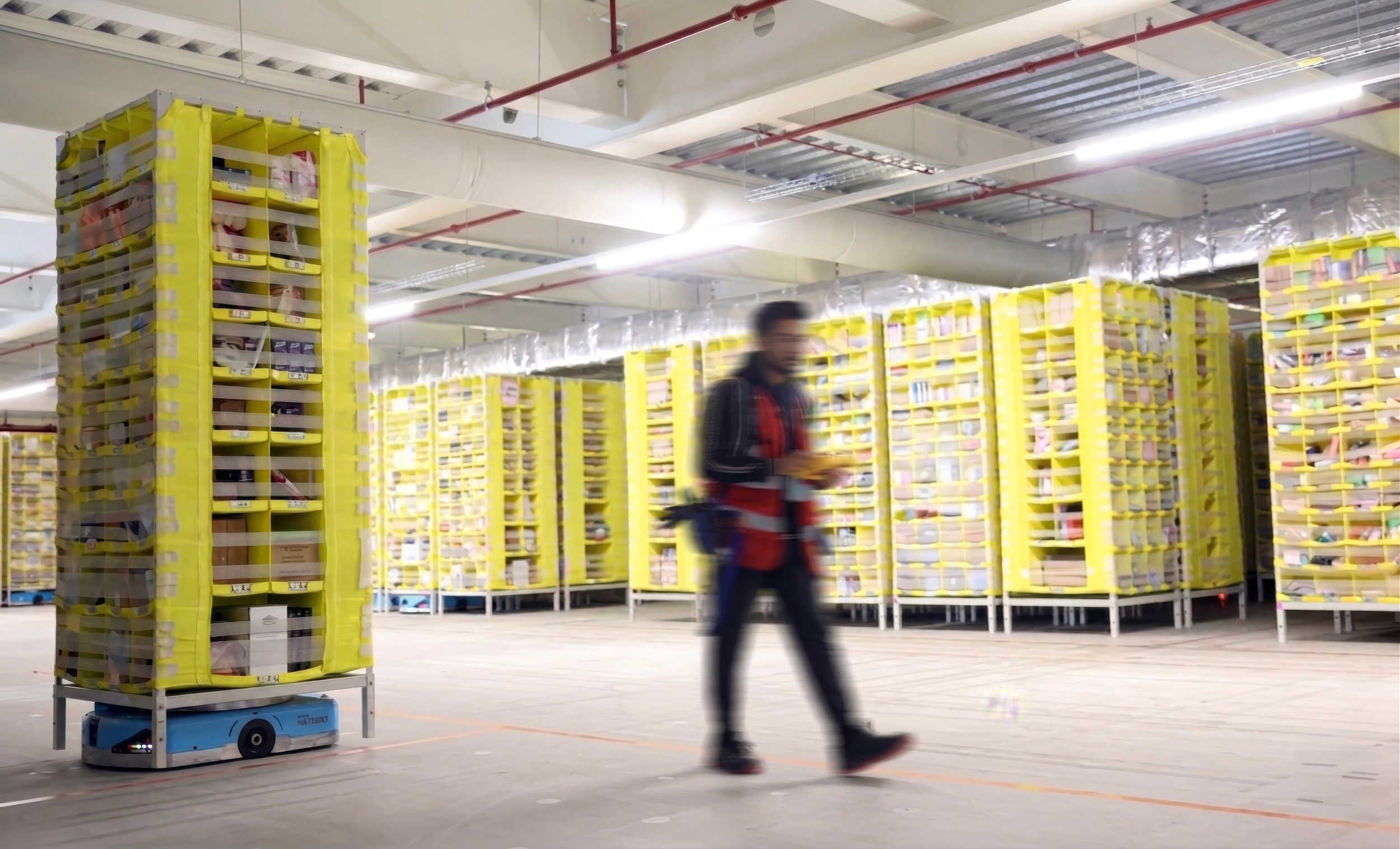 Man in warehouse